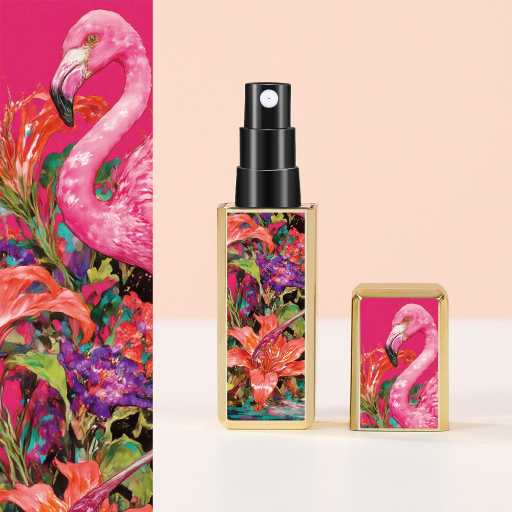 5ml mini parfumflesjes, leeg, draagbaar, lege cosmetische containers, navulbaar, opbergspray, draaibare sprayflacon: Donker kaki