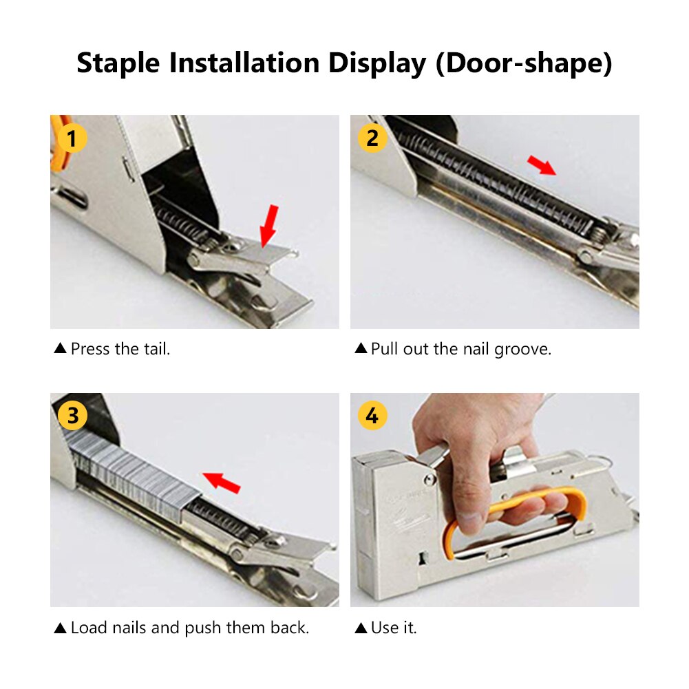 3 In 1 Multitool Nail Staple Furniture Stapler Tools For Furniture Wood Door Upholstery Framing Rivet Framed Woodworking Tacker