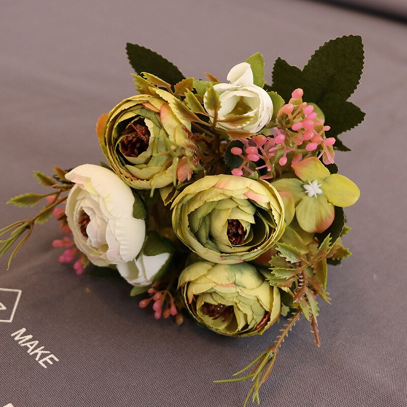 Kunstmatige Nep Bloemen Planten Zijde Bloemstukken Bruiloft Boeketten Decoraties Plastic Bloemen Tafel Centerpieces | NL