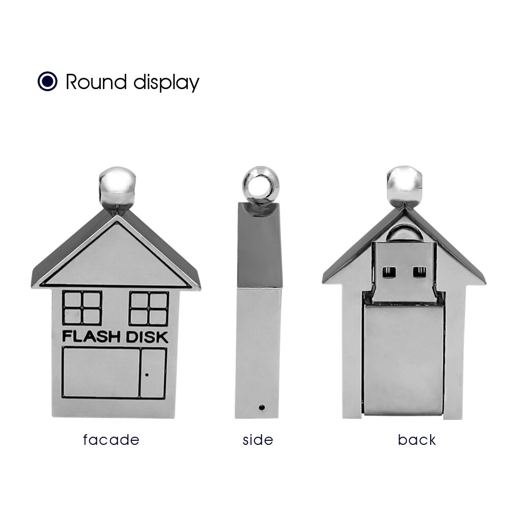 Volledige zilver 4GB 8GB 16GB 32GB 64GB mooie usb flash drive, huis u disk huis flash disk