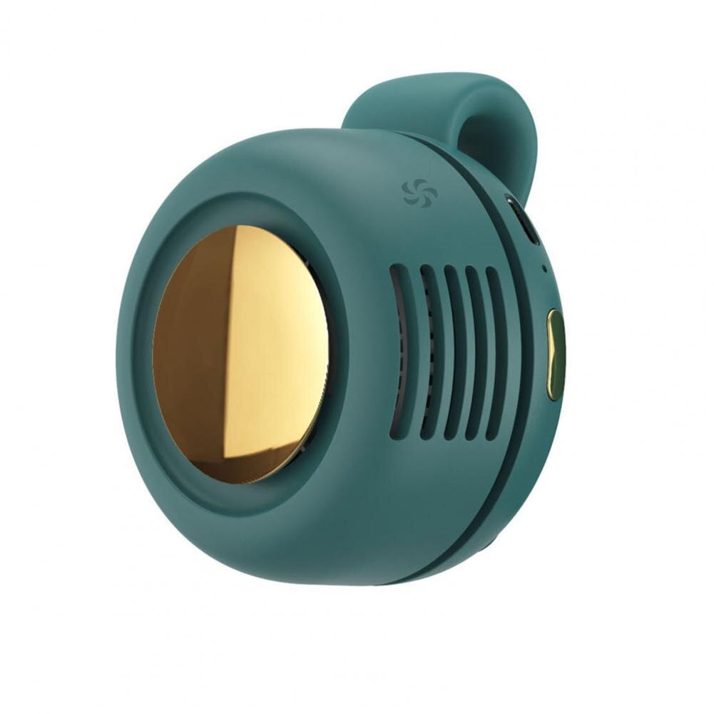 Usb Charged Fans Mini Handheld Fan Clip Adjustable Fawn Cartoon Electric Fan With Light Quiet Travel Outdoor Cooling Fans: Green