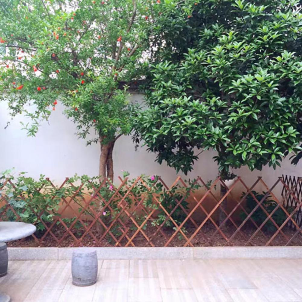 Wood Garden Decorative Fence Beautiful Natural Feeling Fence Eco-friendly Retractable Fence Decor for Home