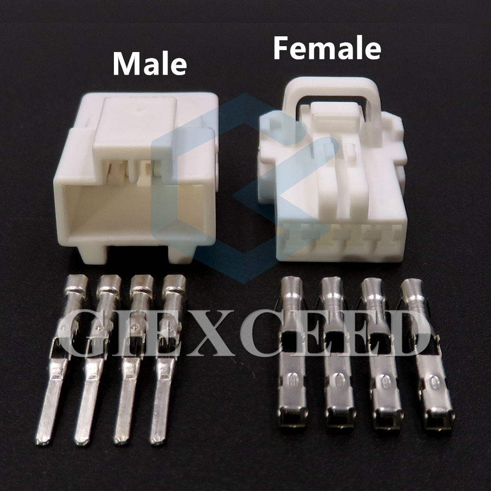 MG611275 Conjunto de 4 pines de CA, arnés de cables automotriz, Conector sin sellado con Terminal, enchufe de acoplamiento macho y hembra, MG621389, 2 juegos