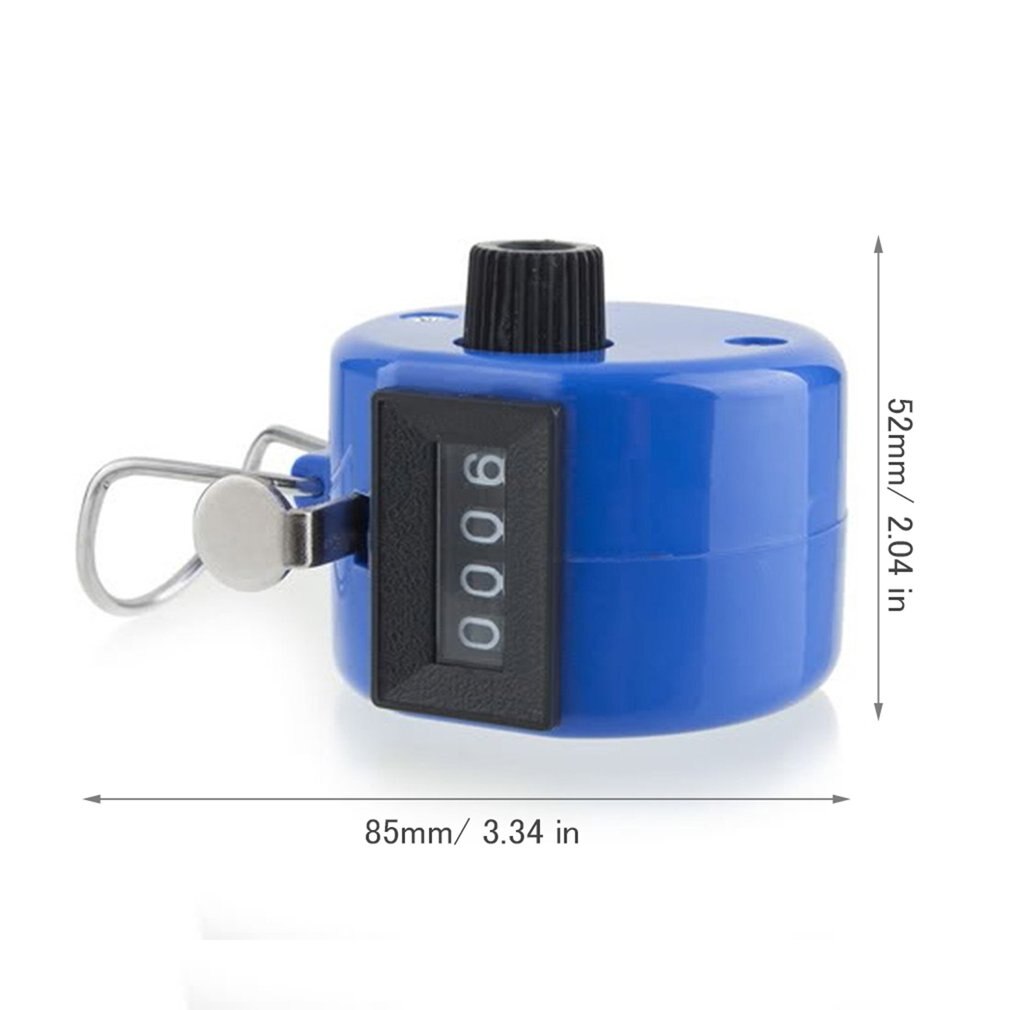 Portable Digital Chrome Handheld Tally Counter Manual Number Mechanical Clicker Golf Pitch Blue Sales