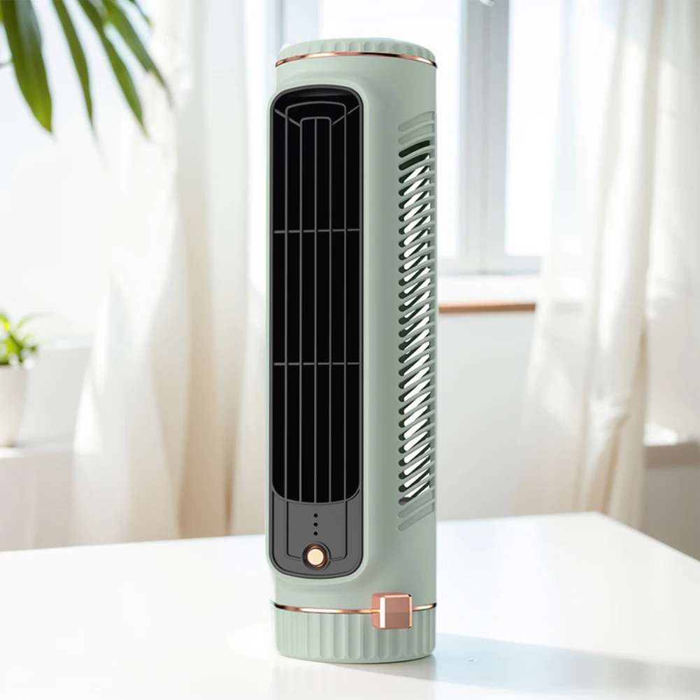 Tower Fan USB Charging Portable Air Conditioner Desktop Cooling Fan Wireless Desk Fan for Home Bedroom
