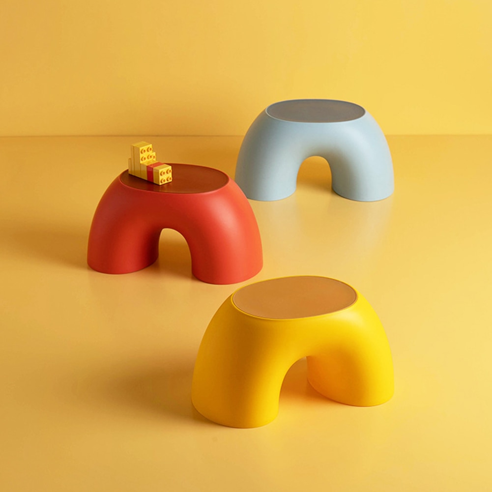 Kids Stool Non Slip Simple Modern Living Room Durable Small Bedroom Playroom Furniture Stable Bench Home Solid Children