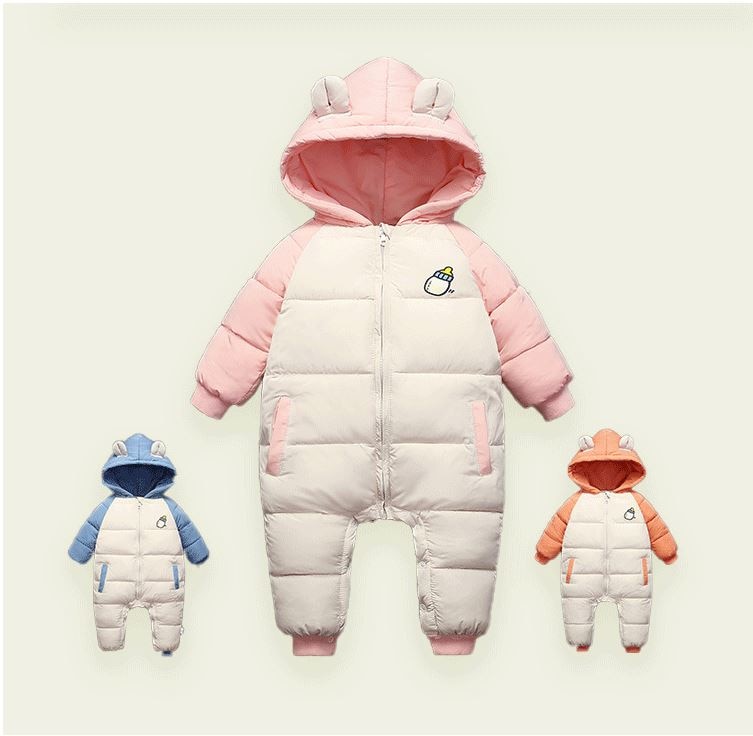 Baby piger dunfrakker børn spædbørn bomuldsjakke børn babysenge vinter/efterår småbørn overtøj frakker beklædningsgenstand varm