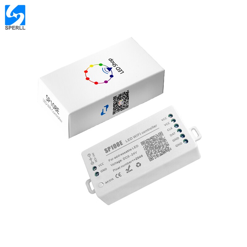 SP108E-bande lumineuse couleur de rêve | À distance, Programmable, RGB Wifi APP, pour WS2812B WS2811 WS2815, d'usine