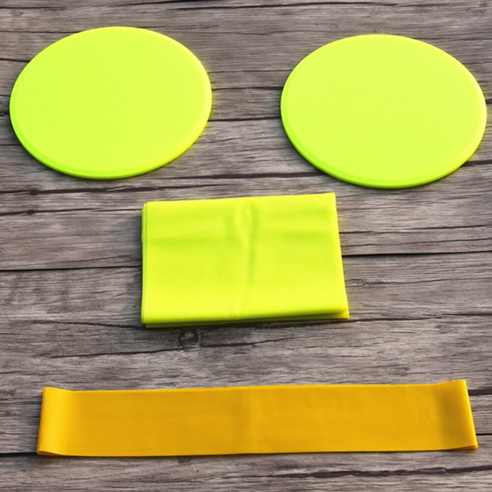 Pilates Strength Training Health Exercise Pull Up Fitness Yoga Gym Sport Resistance Bands Set PVC Workout Elastic Slide Plate