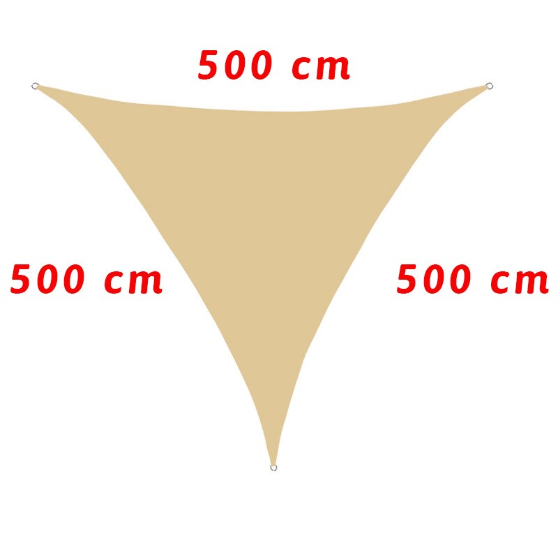 Sonne Sonnensegel Wasserdicht Dreieck Baldachin Sand Im Freien UV Sonnenschirm Segel für Terrasse Hof Hinterhof Garten Rasen Garten: Sand 5x5x5m