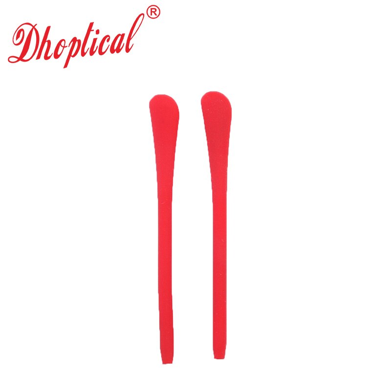 (50 pares) Puntas para patillas de anteojos Material de silicona Empuñaduras suaves para las orejas Agujero redondo de 5 colores para tienda de gafas y Hospital ocular: Rojo