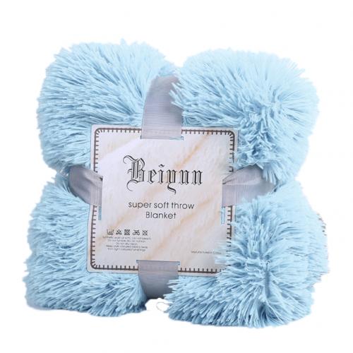 80x120cm doux moelleux Shaggy lit canapé couvre-lit literie feuille jeter couverture décorations de noël pour la maison couette: Water Blue
