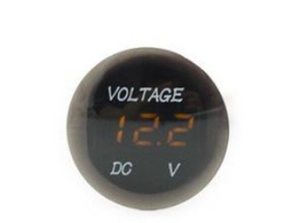 12-24v automotive digital detektion bil batteri monitor voltmeter termometer ciffer display auto voltmetre: Orange