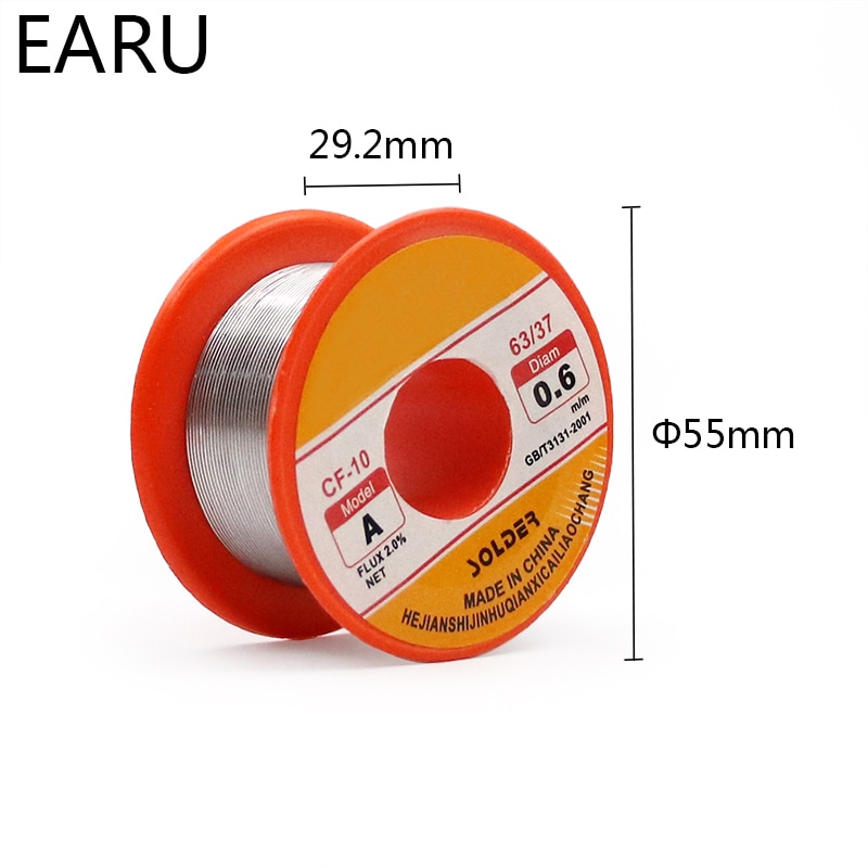 Rollo de hilo de estaño de 50g para soldar herramientas de soldadura de plomo, 0,3/0,4/0,5/0,6/0,8/1,0mm Diam 60/40 63/37