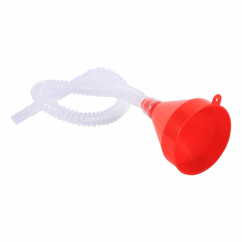 Embudo de llenado de plástico de queroseno para vehículo, herramienta Universal para aceite de gasolina, diésel, motocicleta y camión, con boquilla de tubo suave, 1 ud.