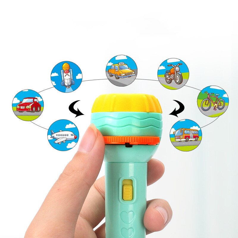 Kinderen Mini Projector Licht Zaklamp Speelgoed Leuke Cartoon Animal Night Foto Speelgoed Vroege Onderwijs Fun Speelgoed Jongen Meisje