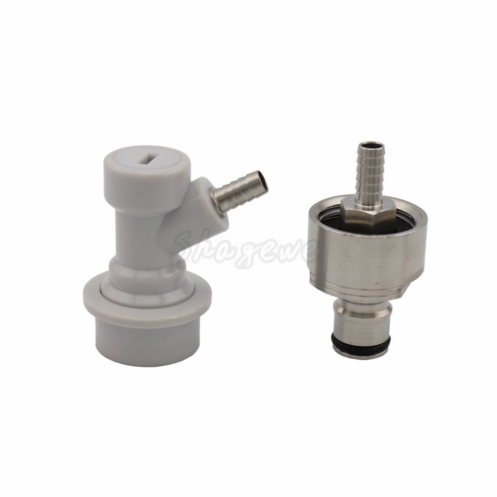 Beer Brewing Carbonation Cap Carbonator &amp; Ball Lock Connector fit soft PET drink bottles Homebrew Kegging