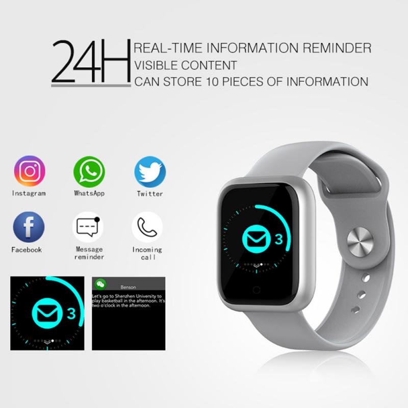Fitness Smart Watch Bluetooth 5.0 Activity Tracking Sports Wristband All Day Heart Rate Blood Pressure Sleep Monitor Smart Band