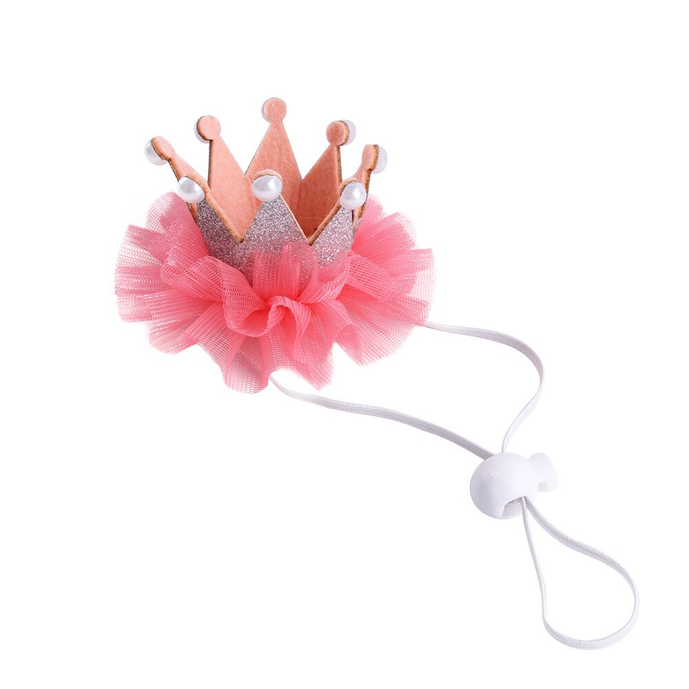 Conjunto de vestido de cumpleaños para gato, corona de perlas, Combo de sombrero y bufanda triangular, suministros para mascotas, decoraciones para gatos, tocado de gato