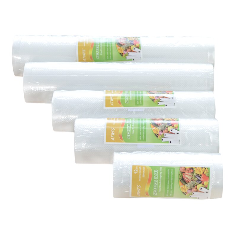 ATWFS Vakuum Verpackung Rollen Vakuum Kunststoff Tasche Lagerung Taschen hause Vakuum Versiegelung Lebensmittel Sparer 12 + 17 + 20 + 25 + 28cm * 500cm 5 Rollen/viel