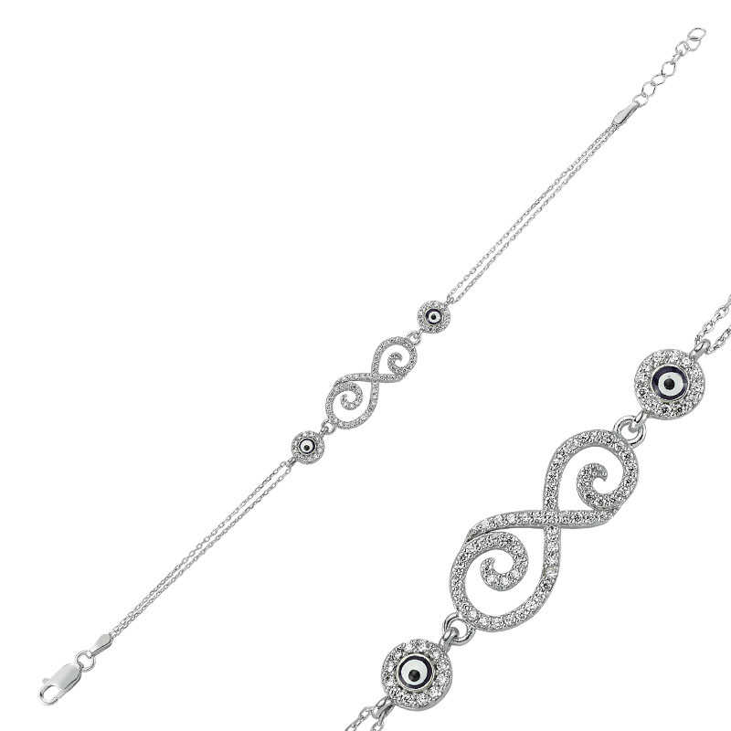 KUTAYDAN 925 Sterling Silber Unendlichkeit Damen Armbinde