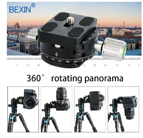 360 Degree Panoramic Tripod Head Clamping For Arca Swiss Tripod Ball Head 38mm Quick Release Plate
