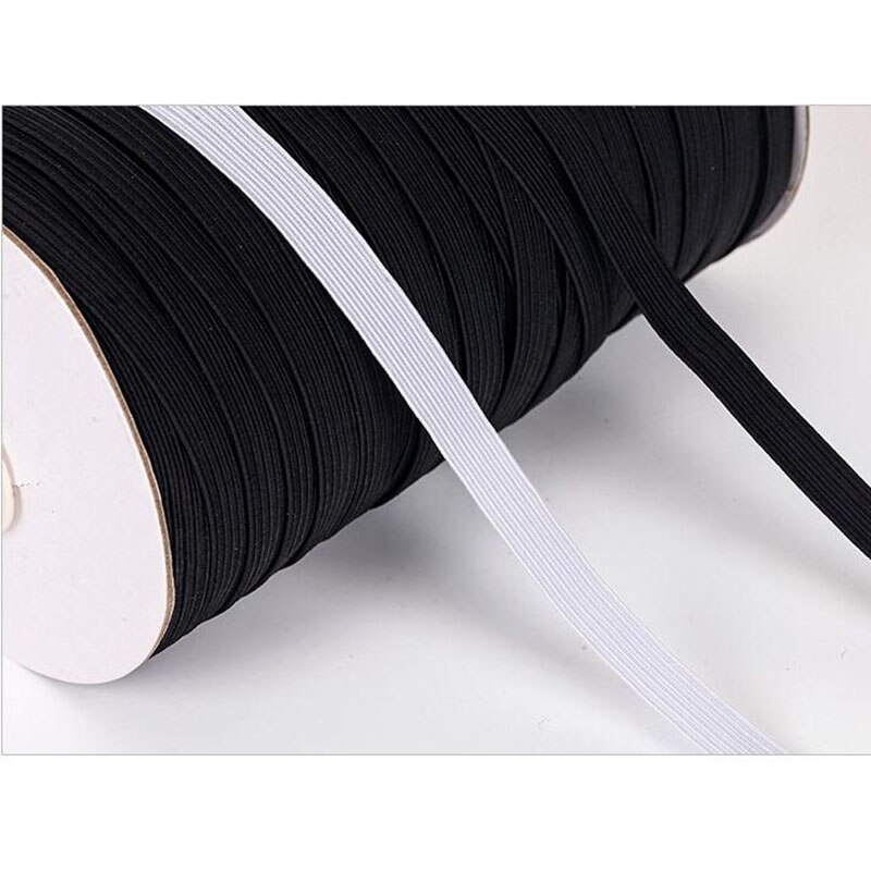 1pcs 1meter Breedte 0.3-1.2 cm Naaien Elastische Band Wit Zwart Hoge Elastische Fiat Rubber Band Taille band Naaien Stretch Touw: black / 0.3cm