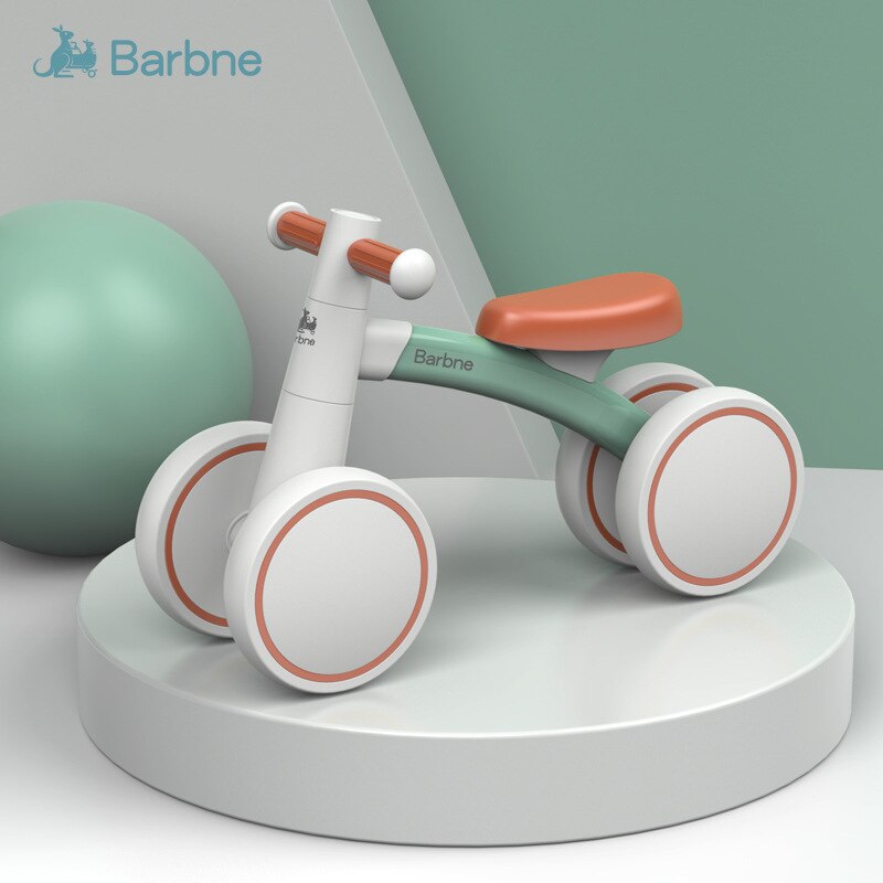 Baba – voiture d&#39;équilibre coulissante pour enfants de 1 à 3 ans, jouet pour bébés et tout-petits: Green-Four Wheels