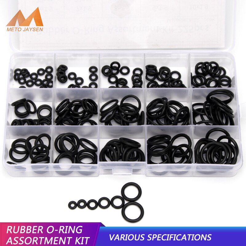 Pcp Diy Nbr Afdichting O-Ringen Duurzaam Pakking Vervangingen Od 6Mm-20Mm Cs 1.5Mm 1.9mm 2.4Mm 15 Maten Rubber Washer 225 Stks/set DQ003