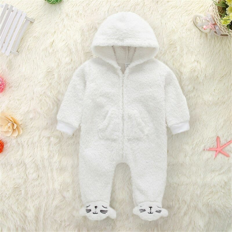 Emmababy Baby Baby Boy Meisje Jumpsuit Voor Winter Warm Romper Bodysuit Hooded Outfit Kleding 0-12M