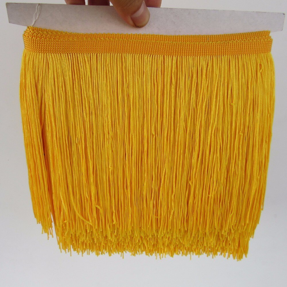 1Yard 15cm Wide Pink Lace Fringe Trim Tassel Fringe Trimming For Latin Dress Stage Clothes Accessories Lace Ribbon Tassel: Golden