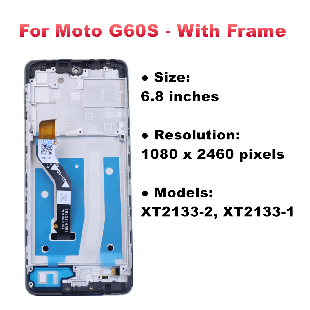 Wyświetlacz robić serii Moto G robić Motorola Moto G10 G20 G30 G50 4G 5G G60 G60S G100 Wyświetlacz LCD Ekran dotykowy Digitizer z ramką: szmaragd zielony