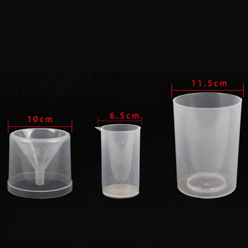 Outdoor Rain Gauge Plastic Rain Meter Gauge Rain Collector Compatible with Garden Farm Rainfall Primary School