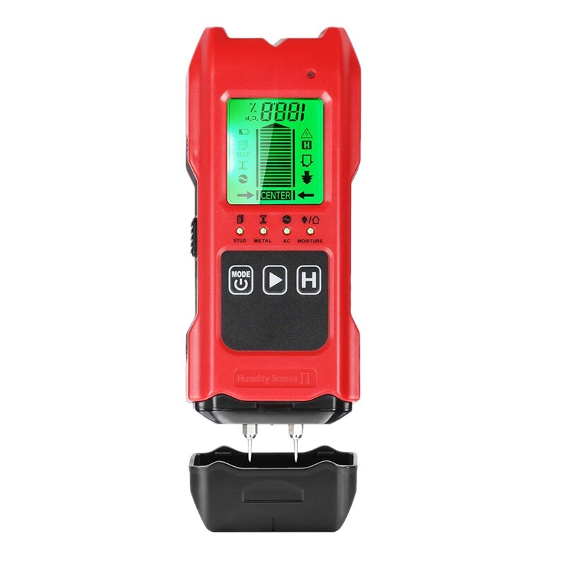 7 in 1 lcd-scherm stud finder sensor wanddetector voor hout metalen studs wisselstroomdraad vocht temperatuur detectie