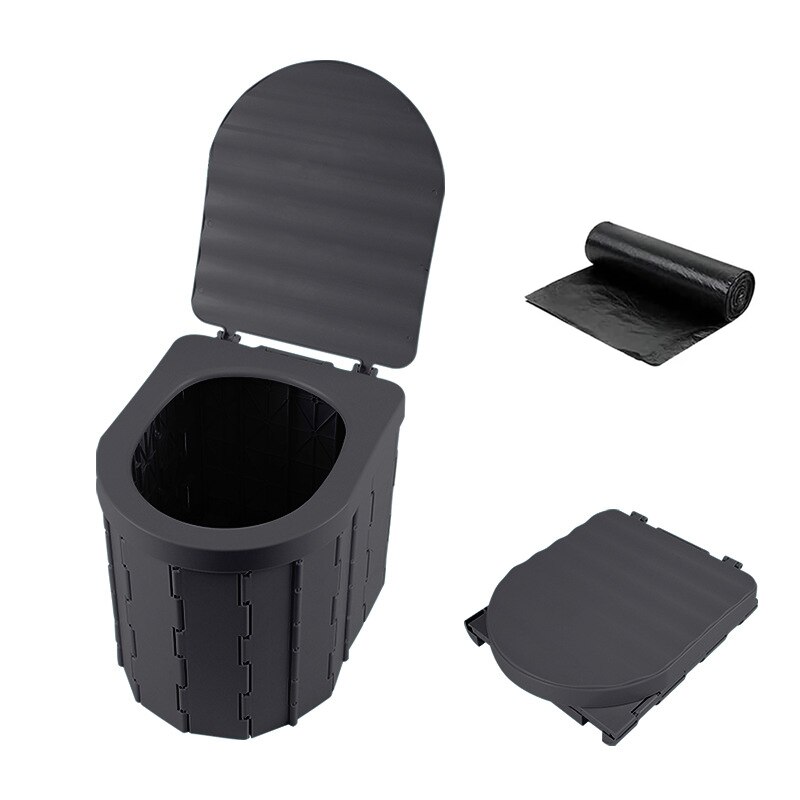 Portable Toilet for Camping Portable Folding Toilet with Lid Waterproof Porta Potty Car RV Tent Toilet Bucket Toilet Potty: for adults 04