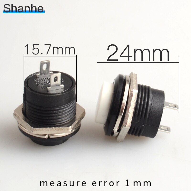 5pcs momentary push button switch OFF-(ON) 16mm