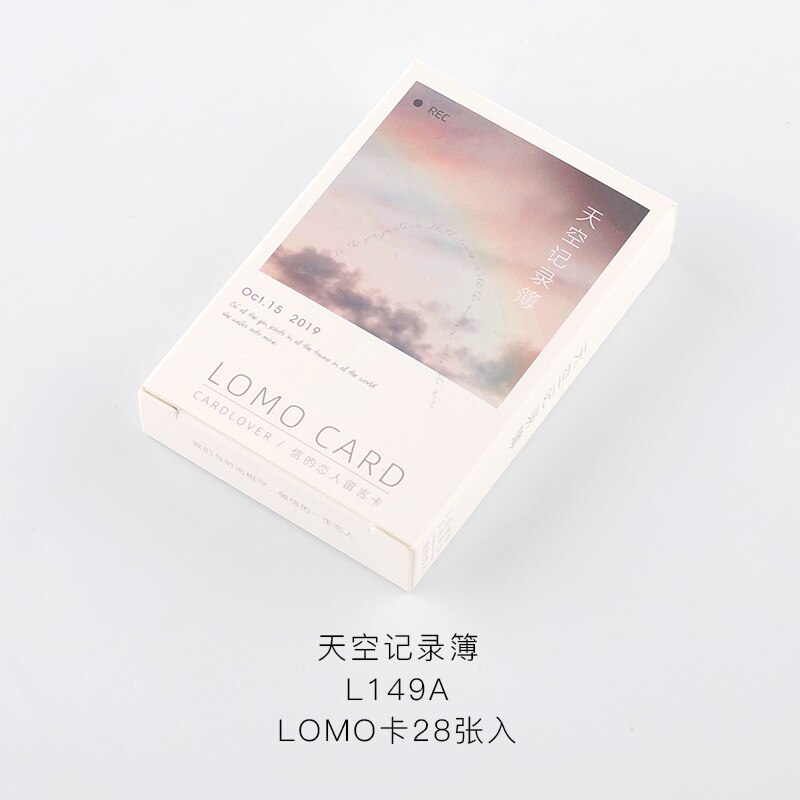 Lomo-marcapáginas de astrología de dibujos animados, tarjeta pequeña grabable, decoración de diario, papel de felicitación, papelería de , 28 Uds.: A Sky Record 28PC