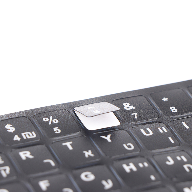 Hebrew White Letters Keyboard Stickers Keyboard Button Alphabet Stickers Laptop Desktop Computer Keyboard Protective Film