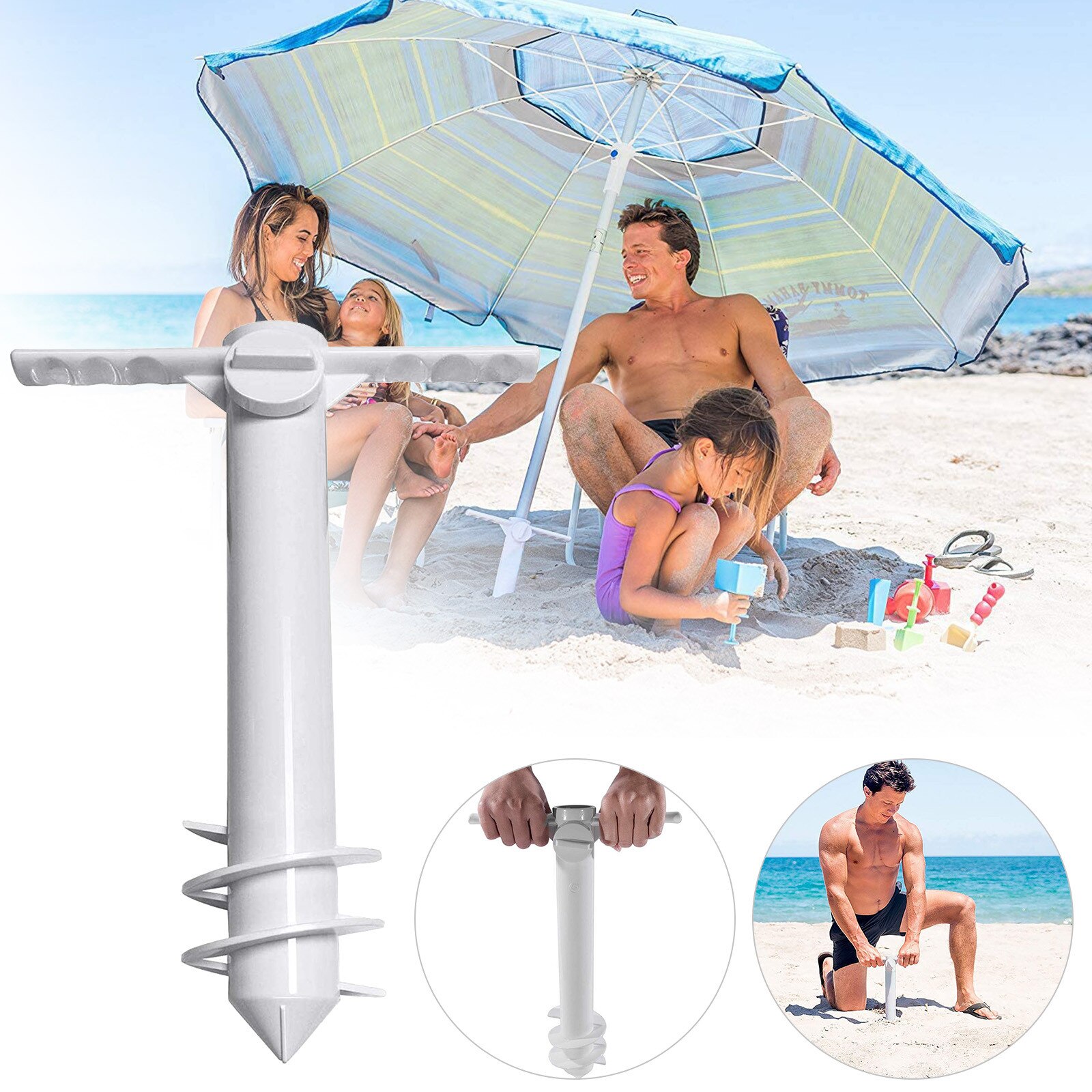 Spiral Beach Umbrella Fixing Nails Are Suitable For Fastening Beach Umbrella Sand Anchor Beach Umbrella Fixing Accessories