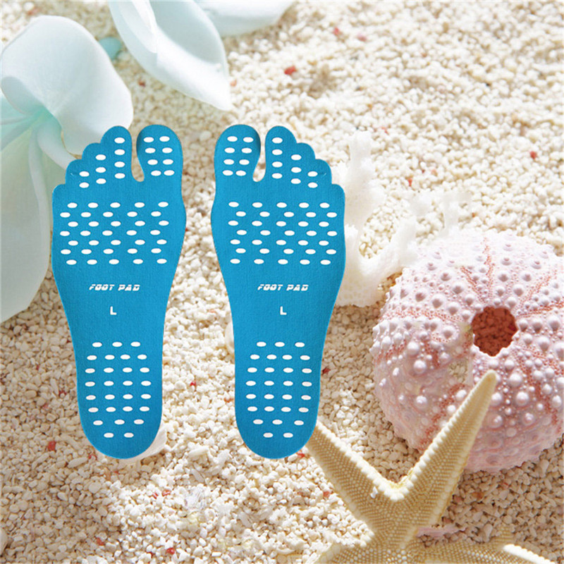 Beach Shoe Invisible Sticker Adhesive Beach Insoles Beach Pads SolesElastic Flexible Pool Barefoot Anti-slip Pads Men Women