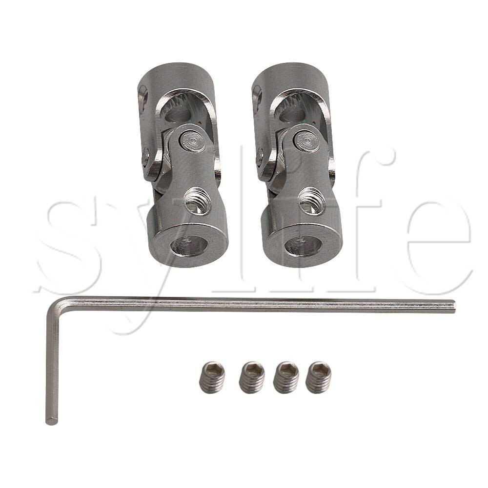 3Mm Tot 4Mm Id Staal Draaibare Machines Joint Motor Koppeling Universele Connector Koppeling Pack Van 2