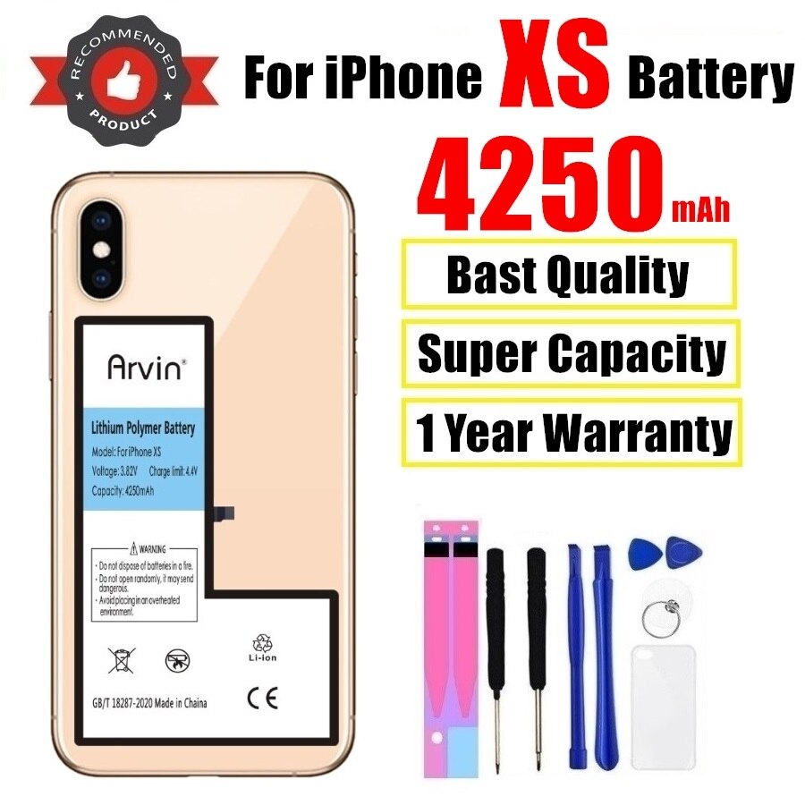 4250mAh Hohe Kapazität Ersatz Bateria Für iPhone X XS MAX XR Original Batterien Für Apfel iphone xs xr x xsmax batterie: Pro iPhone XS