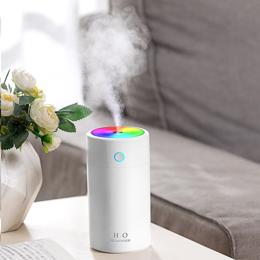 Air Humidifier Eliminate Static Electricity Clean Air Care for Skin Nano Spray Technology Mute Color Lights Car Office