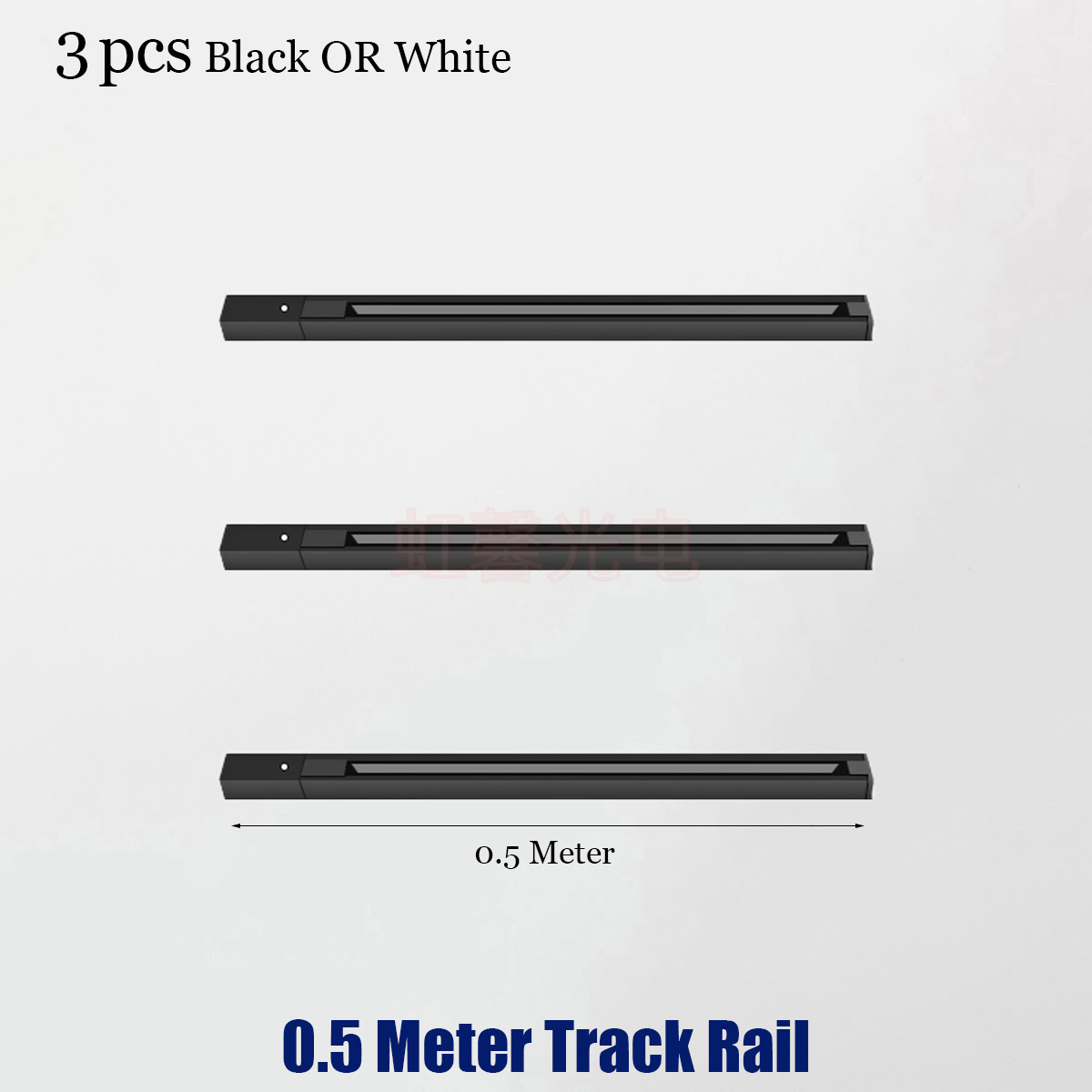 Aluminium 0.5M 1M Track Rail 2 Wire Systeem Led Track Lichten Rail Universal Rail Connector Circuit Rails Voor led Spoor Spots: lichtgroen / WIT