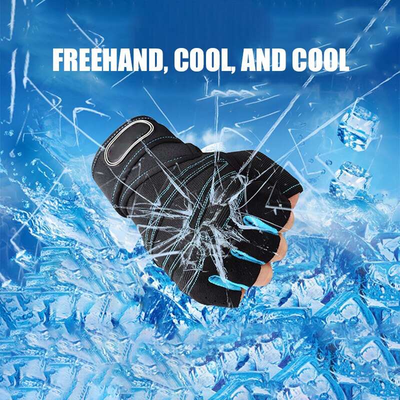 Guantes de medio dedo ligeros y transpirables, para levantamiento de pesas, entrenamientos deportivos de construcción corporal, accesorios deportivos para ejercicio, guantes de entrenamiento