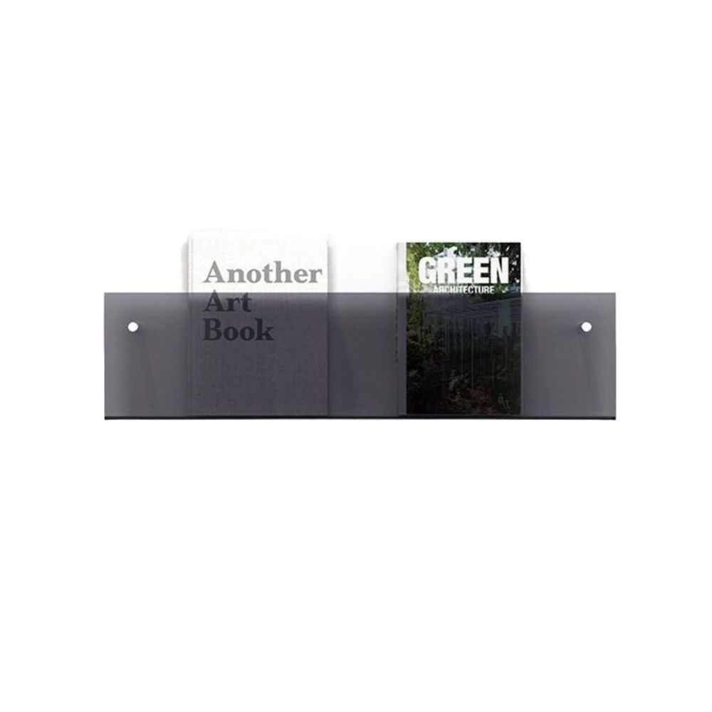 Akryl tidskriftsställ väggmonterad litteraturorganisatör flytande bokhyllor broschyrhållare italiensk pamflettställ skivor: Grön
