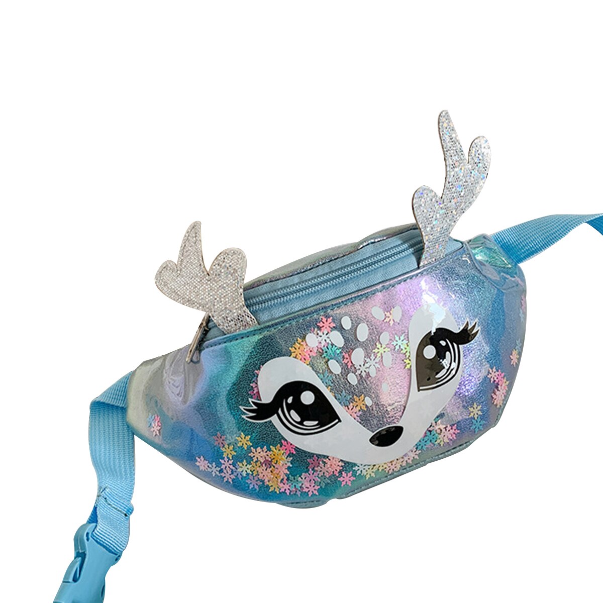 Pudcoco-riñonera pequeña con dibujos de animales para mujer y niña, bolso con cinturón para , multicolor: B