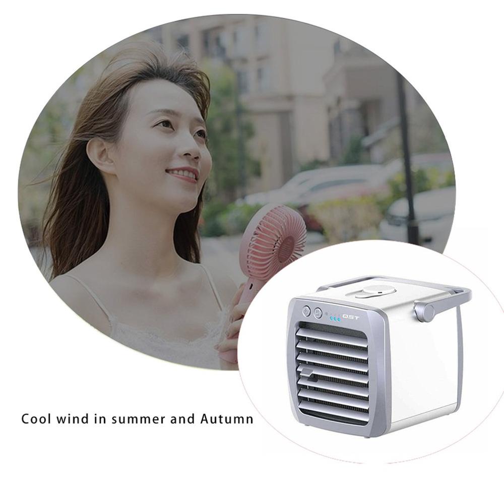 Mini Airco Luchtkoeler Persoonlijke Ruimte Luchtkoeling Usb Oplaadbare Airconditioning Light Desk Fan Luchtkoeler Artic Air