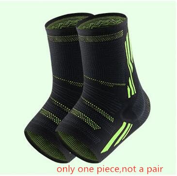 Tobillera antiesguince para pies, cubierta de compresión deportiva con protector de pie acolchado de silicona, para fútbol, baloncesto y ciclismo, 1 ud.: Green-1pcs / M