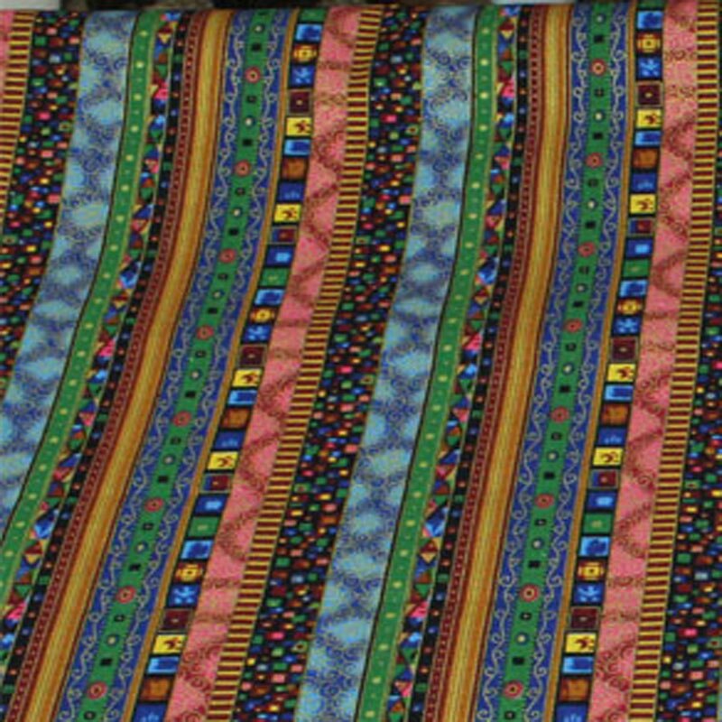 Pretty Stripe African Print Cotton Linen Fabric 50x140cm Dressmaking Linen Material Upholstery Crafts Tissue Home Decoration